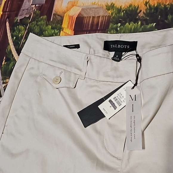 Talbots Modern Pleated Trousers Pants Size 8 NWT - Picture 3 of 5